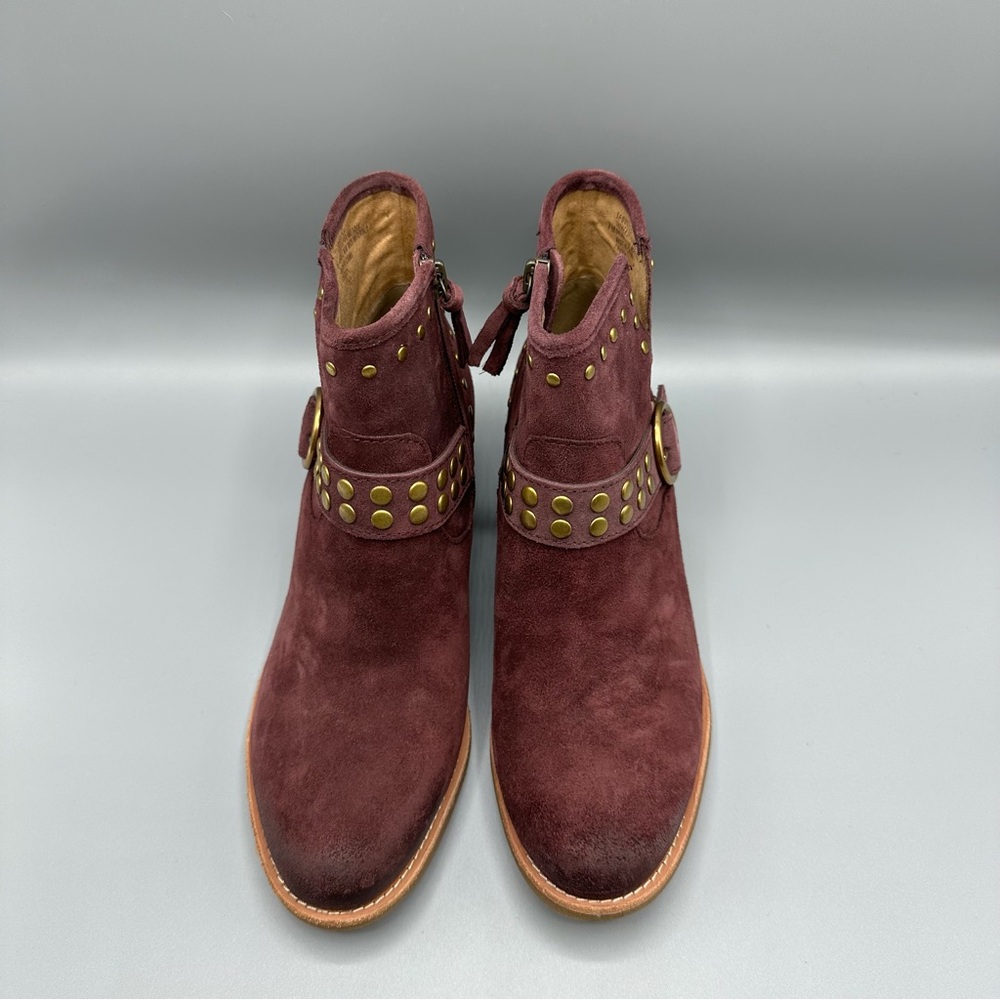 Sofft suede leather comfort heeled boots Red women’s size 7 - Picture 3 of 12